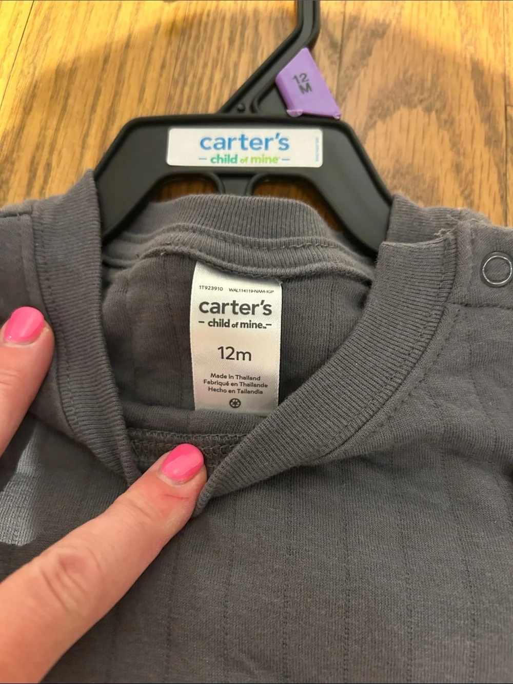 Carter's Charcoal Ruffle Shoulder Sweatshirt Set